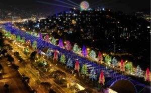 Christmas lights in Medellin